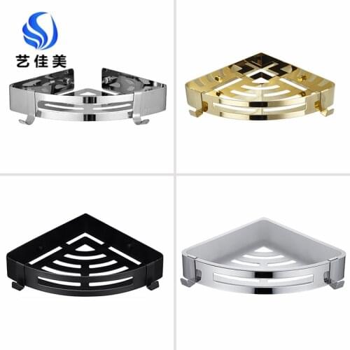 304 stainless steel bathroom shelf free perforated toilet triangle basket rain shower shelf bear 60 kg bathroom wall storage