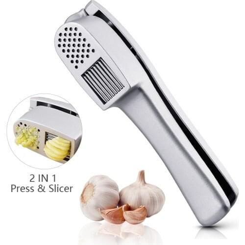 Garlic Press Stainless Steel Garlic Grinder Grater Garlic Chopper Crusher Cooking Gadget Kitchen Accessories
