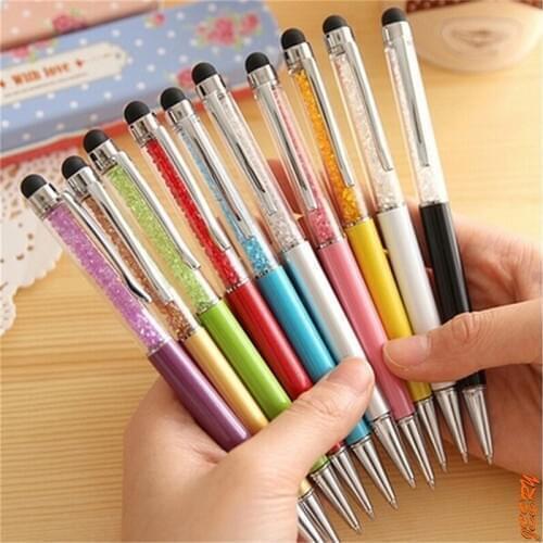 1 Multifunction Diamond Ballpoint Pen Crystal Touch Screen Ballpoint Pen School Stationery Supplies