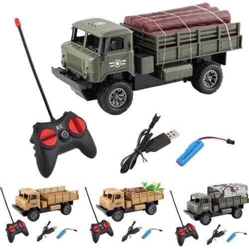 4CH RC Construction Truck LED Light Remote Control 4WD 4x4 Vehicle Toys