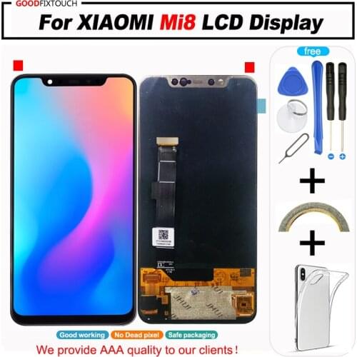AAA Quality For Xiaomi Mi 8 LCD Display + Digitizer good Touch Screen Assembly TouchScreen Panel For Xiaomi Mi8 LCD