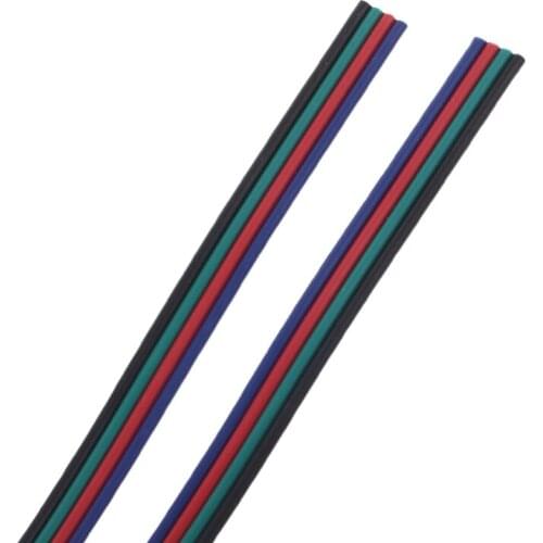 10m/33ft 4-pin LED Electric Line - Extension Cable Cord Wire for RGB LED Strip Lights 5050 3528, 22 AWG