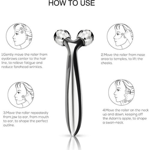 3D Roller Massager Thin Face 360 Rotate Full Body Shape Massager Lifting Wrinkle Remover Facial Massage Relaxation Tool