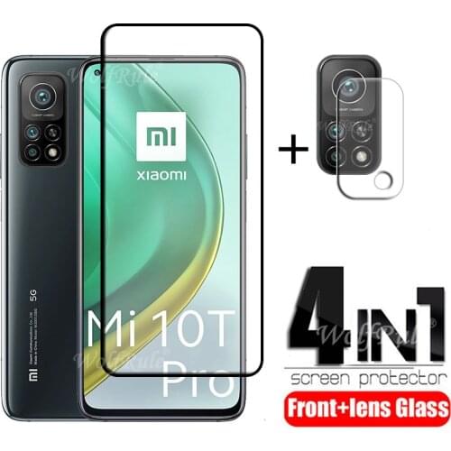 4-in-1 For Xiaomi Mi 10T Pro Glass For Mi 10T Pro Tempered Glass Protective Screen Protector For Mi 10T Pro Lite 5G Lens Glass