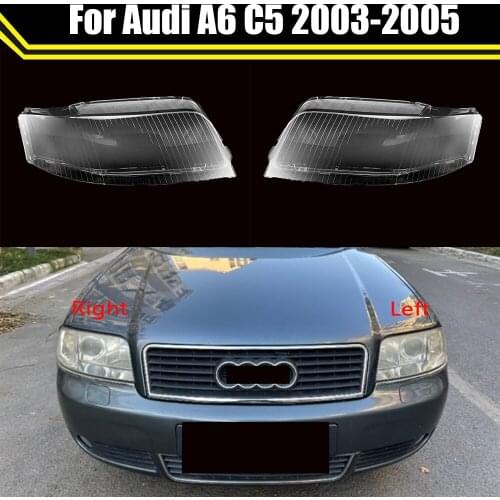 Auto Case Headlamp Caps For Audi A6 C5 2003 2004 2005 Car Front Headlight Lens Cover Lampshade Lampcover Head Lamp Light Shell