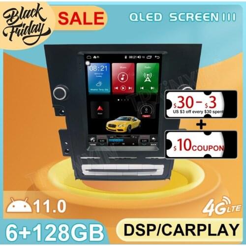 Android 11 128GB Tesla Style for Lincoln Navigator 2014 GPS Car Navigation Multimedia Video Stereo Player Radio Carplay 2 DIN