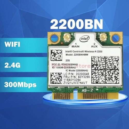 Wireless N-2200 2200BN 2200BNHMW Half Mini PCI-e Wireless Wifi Wlan Card FRU:60Y3294 60Y3295 for Lenovo G480 G485 G580 G585 G780