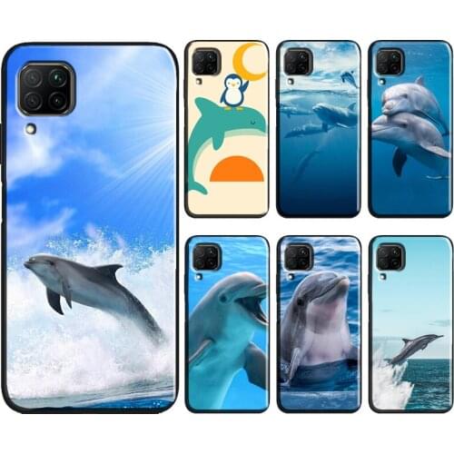 Sea animal cute dolphin Phone Case For Huawei P40 Lite P30 P20 Pro P Smart 2021 2019 Mate 10 20 Lite Back Cover