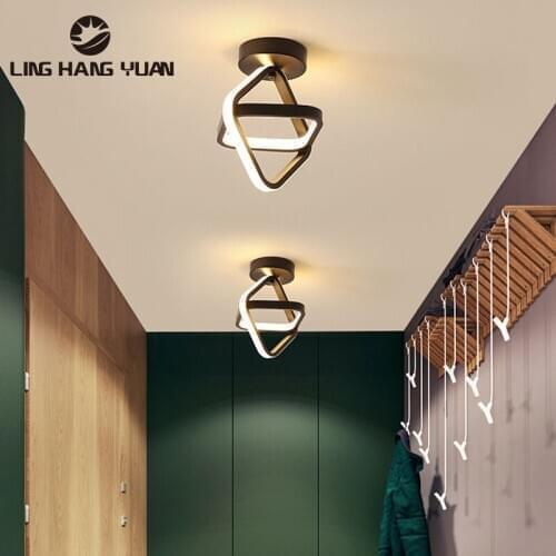 Black Led Ceiling Light For Home Modern Chandelier Ceiling Lamp Living room Bedroom small Corridor Lamp Aisle Light Fixtures