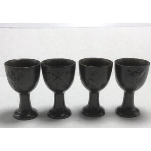 China brass archaize wine cup crafts statue A set