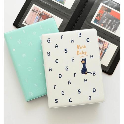 Birthday Gift Memory Book Craft Cartoon Cat Insert Type Large Capacity 4 Inch Photo Album 74 Pockets Family Baby Albums