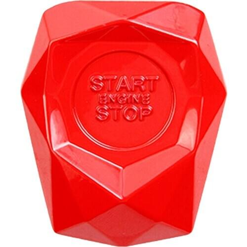 Red Car Start Button Cover Engine Push Trim Decor Ignition Switch Protection