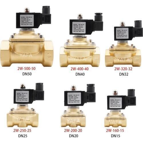 Normally Closed Solenoid Valve For Water Oil Air,AC220V DC12V DC24V AC24V,G3/8"toG2" Brass Electric Solenoid Valve,NBR or VITON