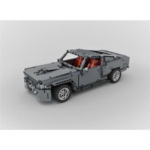 NEW technology building block moc-24745 GT500 car model ornament electroplating assembled toy boy birthday gift