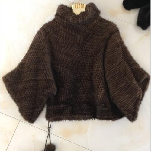2019 New Women Genuine Knitted Mink Fur Coat Warm Real Mink Fur Jacket Natural Mink Fur Outwear Size