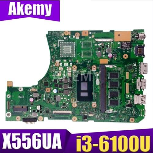 New X556UA with i3-6100U 4GB RAM Motherboard For ASUS X556U X556UJ X556UV X556UA X556UQ X556UAM Laotop Mainboard Motherboard
