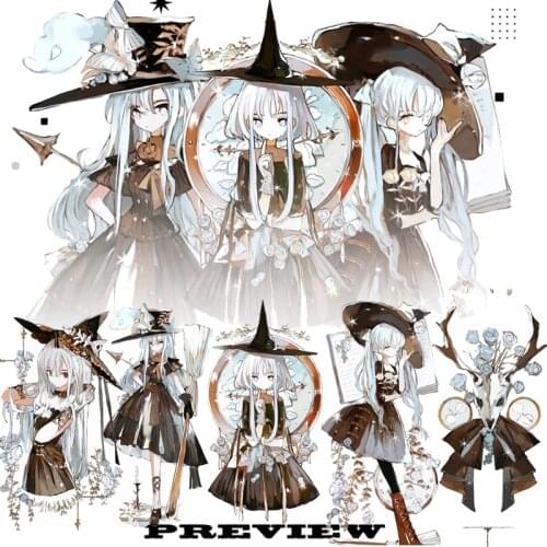 1 Loop 4.5 X 70cm Witch Washi Tape Sample Special Oil PET Release