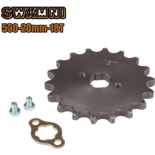 530 18T Teeth 20mm With Retainer Plate Locker Front Engine Sprocket For 530 Chain Motorcycle Dirt Bike PitBike ATV Quad Parts