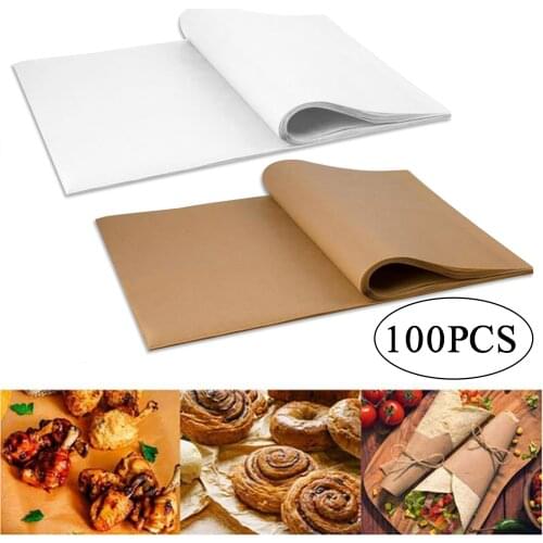 Parchment Paper Baking Tools Food Grade Grease Paper Bread Sandwich Burger Fries Wrappers Cookie Oilpaper White Brown