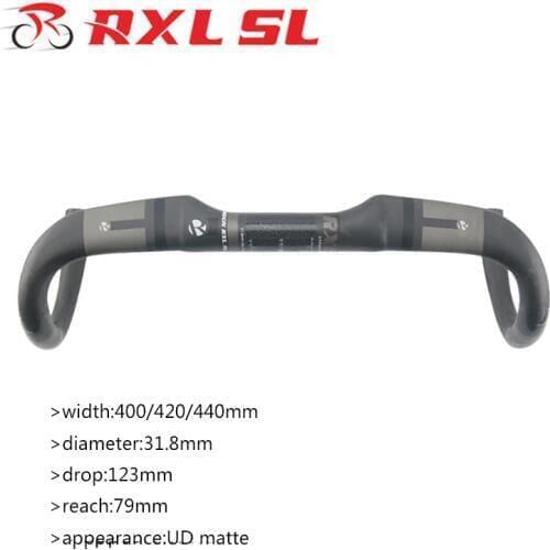 RXL SL Bicycle Carbon Road Handlebar 31.8mm Carbon Handlebar UD Matte 400/420/440mm Drop Handle Bar Cycling Bike Handlebars