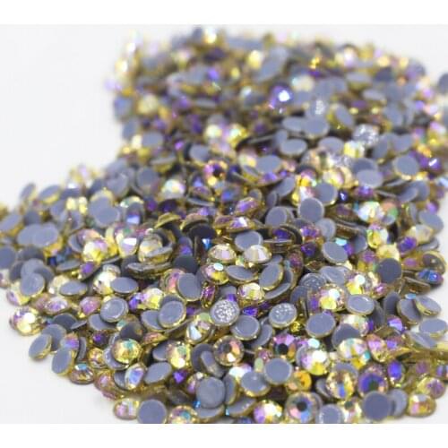 Jonquil AB стразы SS6~SS30 Hotfix Rhinestones Iron On Flatback Glass Nail Art Rhinestone Crystal AB DIY Decorations