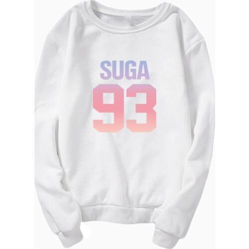 Suga 97 on front unisex sweatshirt jumpers Personalized Jungkook K-Pop sweatshirt suga 93 bangtan sweatshirt