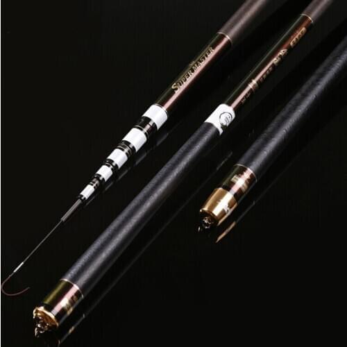 Carbon taiwan fishing rod 7.2M azerothian m jade gold + spree ultra-light 4 hard fishing rod hand pole fishing tackle set