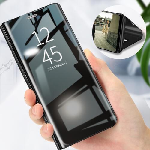 Smart Mirror Flip Phone Case For Samsung A3 A5 A6 A7 A8 J3 J5 J7 J6 Cover Case For Samsung S10E S10 Lite S9 S8 Plus S7 Edge Case