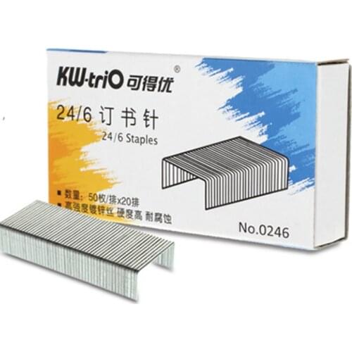 Fromthenon 1000pcs/Box 24/6 Stapler Pin Universal Metal Silver 12# Unified Standard Stapler Wholesale Office Stationery Supplies