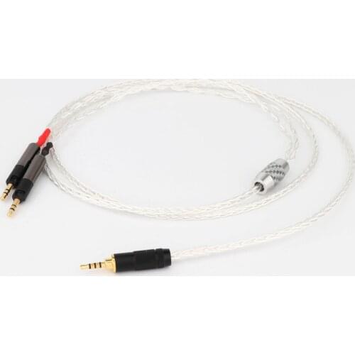 High Quality Preffair E506Y 2.5mm TRRS Balanced 8 Cores Silver Plated Headphone Cable for ATH-R70X