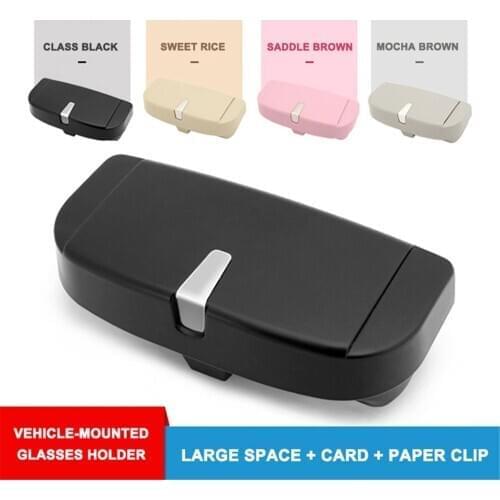 1PC Car Sunglasses Clip Ticket Card Clamp Storage Box for VW Audi Benz Honda Mazda Hyundai Chevrolet Auto Accessories