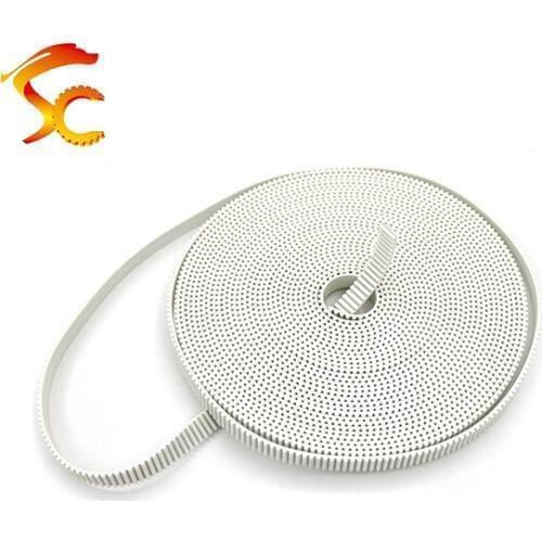 10 meters 3GT 6mm timing belt Width 6mm Polyurethane with steel core Color White PU 3GT-6 Open belt 3GT for 3D printer