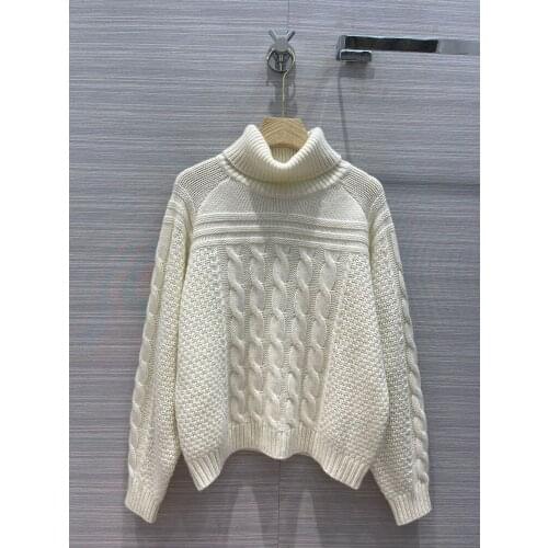 2021 women fashion Twist turtleneck cashmere sweater TC210801