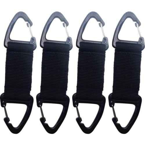 4pcs Multifunctional Glove Hook Military Fan Outdoor Tactical Gloves Climbing Rope Storage Buckle