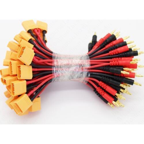 50 pcs/lot XT60/ XT90 Connector to 4.0 Banana Plug Charge Cable 14AWG 150MM for RC Model ZD0180