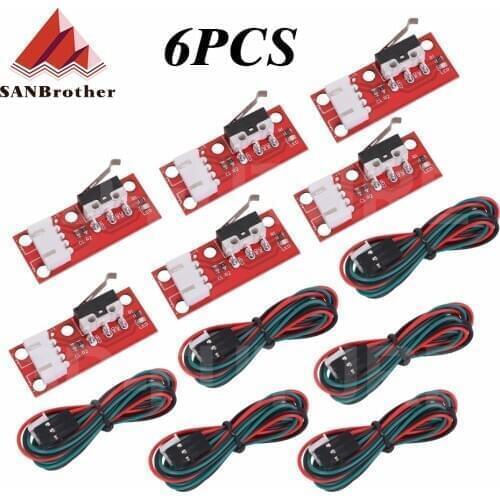 6pcs 3D Printer Parts Endstop Mechanical Limit Switches with 3 Pin 70cm Cable RAMPS 1.4 Control Board Part Switch