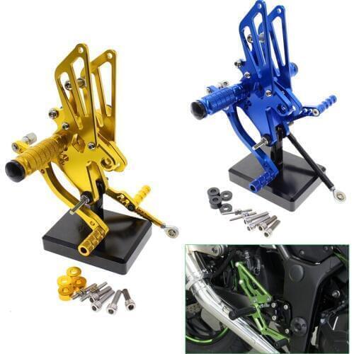 CNC Aluminum Motorcycle Rear Adjustable Rear Sets Set Footrests For Kawasaki NINJA 250 EXC250 2008-2012 2009 2010 2011