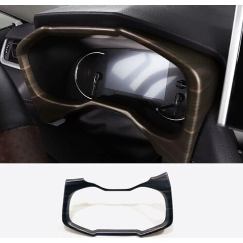 For Toyota RAV4 RAV 4 2019 2020 ABS Wood grain Car Dashboard Frame Decoration Protection Moulding Cover Trim Sticker Accessories