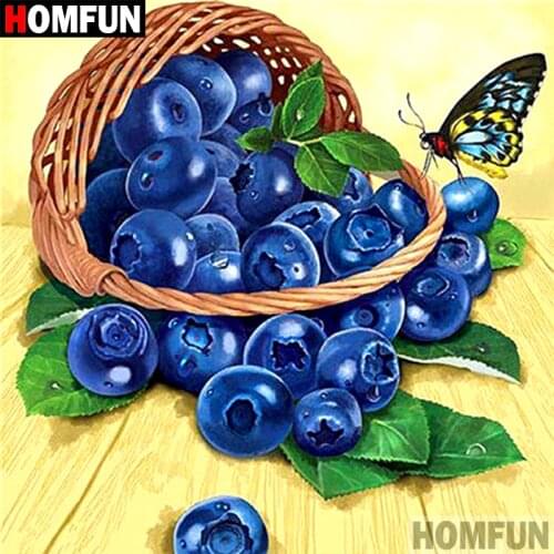 HOMFUN 5D DIY Diamond Painting Full Square/Round Drill "Fruit basket" 3D Embroidery Cross Stitch gift Home Decor Gift A08011