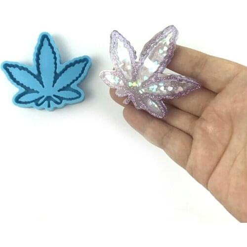 J60E Maple Leaf Quicksandbox Epoxy Resin Mold Ornaments Silicone Mould DIY Crafts Decorations Casting Tool