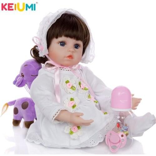 Simulate Cartoon Movie Reborn Baby Doll Silicone Girl Newborn 18 inch Stuffed Boneca Reborn For Kids Childrens Day Gifts KEIUMI