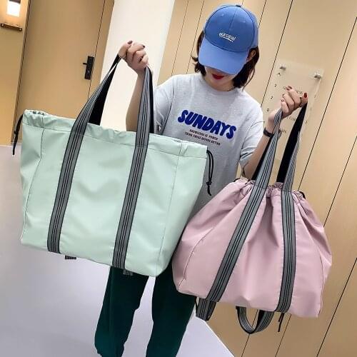 Fashion Travel Bag Drawstring Fitness Gym Bag Multifunctional Sports Back Pack Waterproof Shoulder Bag For Women Sac De Voyage