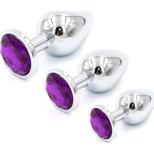 New adult toys 3 PCS/Set Metal Anal Plug Set Butt Plug Anal Vibrator Sex Toys Gay Prostata Massage G Spot Sex Products-20