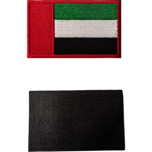 United Arab Emirates Flag Tactical Patch Custom Cloth Backpack Sticker Army Badge Embroidery Velcro Chapter Military Applique