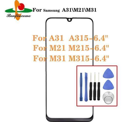 For Samsung Galaxy A31 M21 M31 A315 A315F M215 M315 Front Touch screen Panel LCD Out Glass Cover Lens Replacement