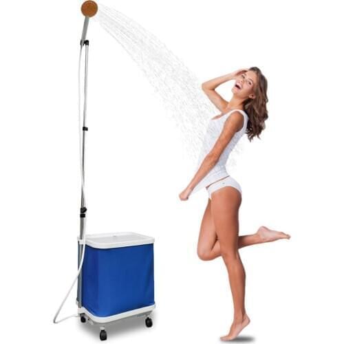 Portable Camping Shower Smooth Multi-purpose Shower Folding Bucket 2m Shower Hose And Suction Cup For Outdoor Camping Hiking