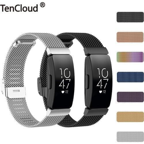 Wrist strap for Fitbit inspire 2/HR smart watch stainless steel metal strap for ACE 2 watchband replacement wristband loop belt