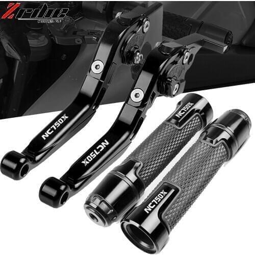 For Honda NC750X NC 750X NC750-X ABS 2016 2017 2018 2019 Motorcycle CNC Foldable Brake Clutch Lever Handle Grips NC 750 X LOGO