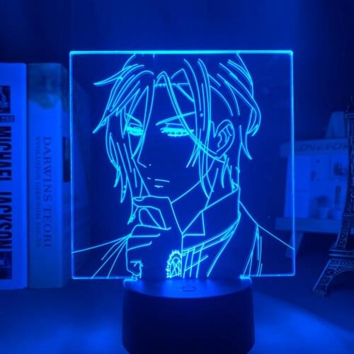 Anime Led Night Lamp Anime Black Butler for Bedroom Decor Nightlight Birthday Gift Black Butler 3d Light Sebastian Michaelis