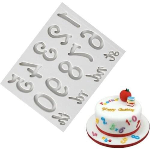 Anniversary Cake Baking Large Numbers Silicone Mold 3D Fondant Mold Cakes Decorating Tools DIY Gumpaste Kitchen Bakeware